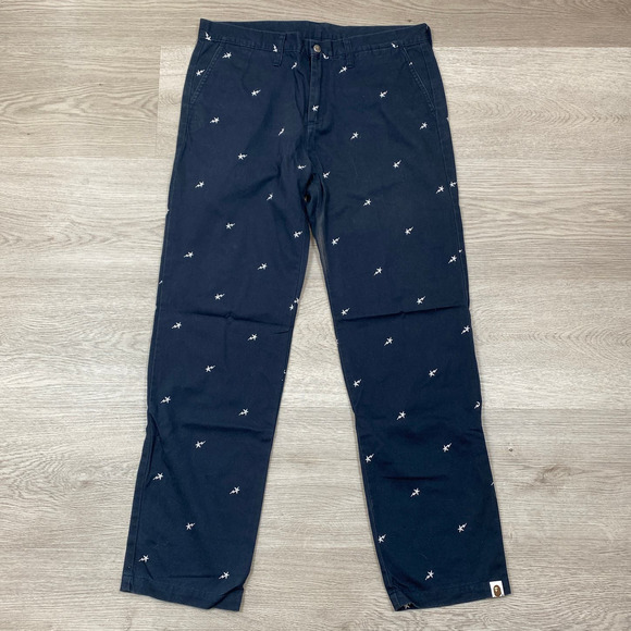 Rare A Bathing Ape BAPE STA Logo Chino Pants Men's 33x30 - Picture 1 of 9